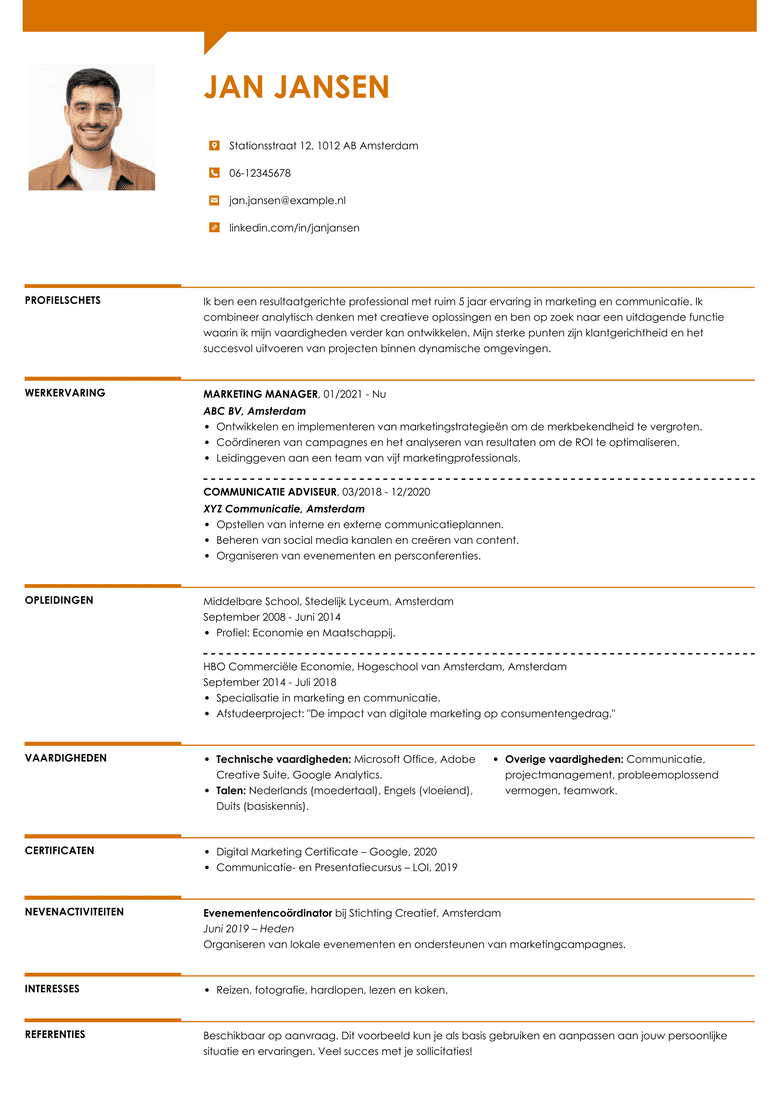 Creative CV template