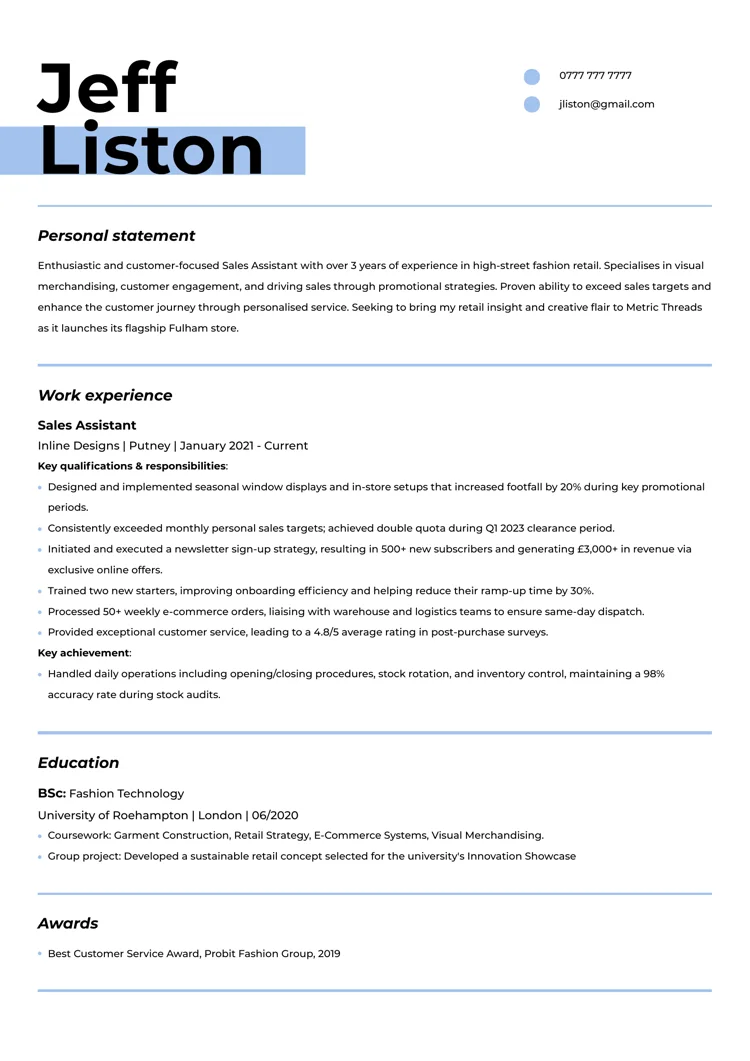 beste CV-maler fra LiveCareer