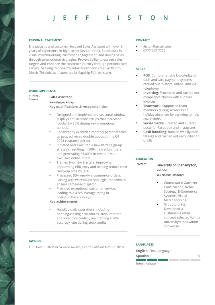 beste CV-maler fra LiveCareer