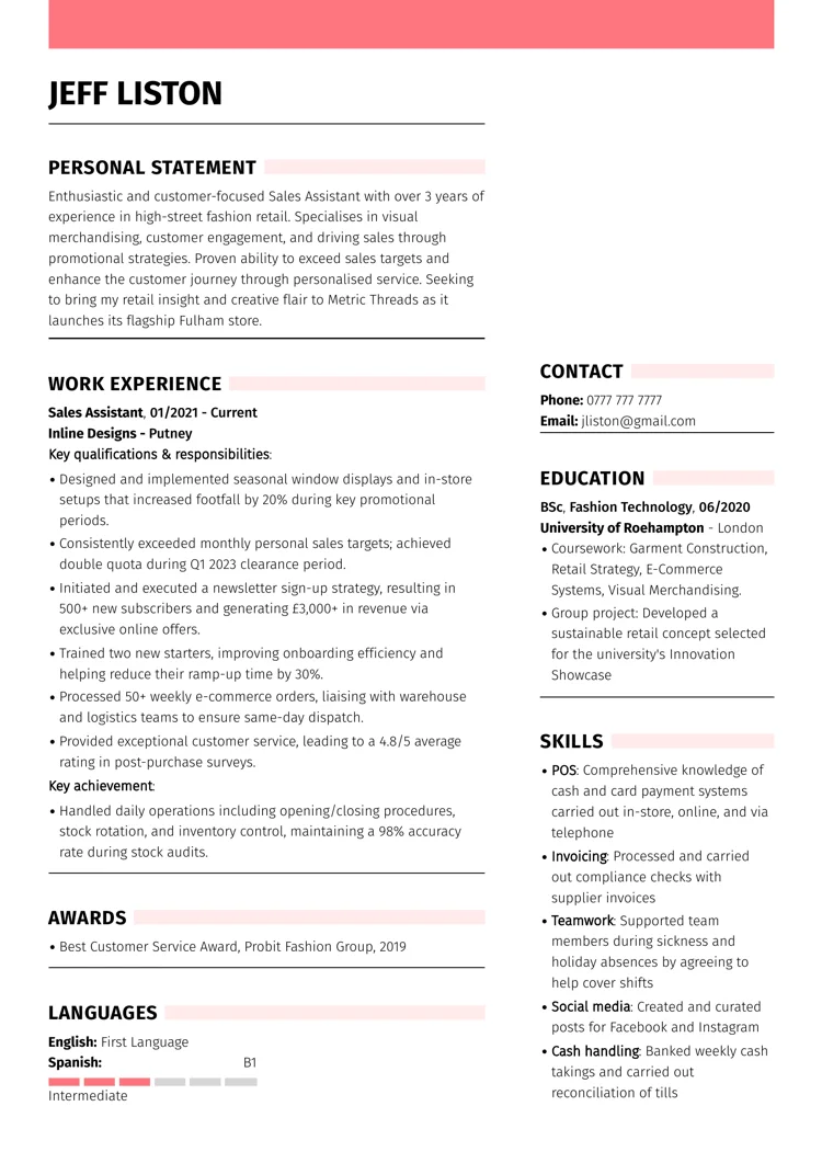 beste CV-maler fra LiveCareer