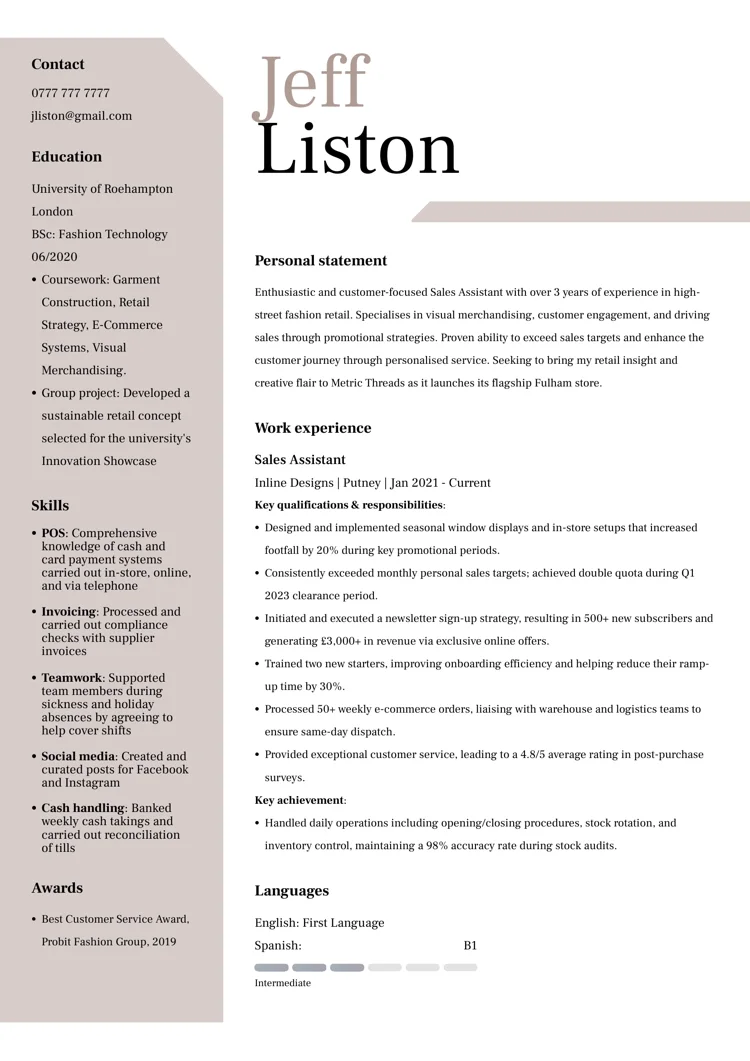 beste CV-maler fra LiveCareer