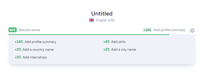 CV-poengsum i Career.io