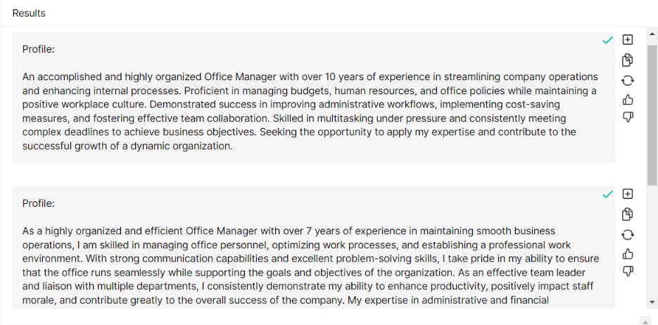 Personlig erklæring i HyperWrite