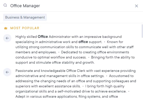 Personlig uttalelse i Career.io