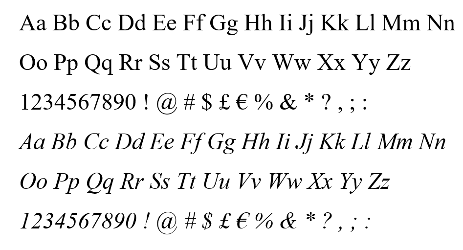 Times New Roman-skrifttype