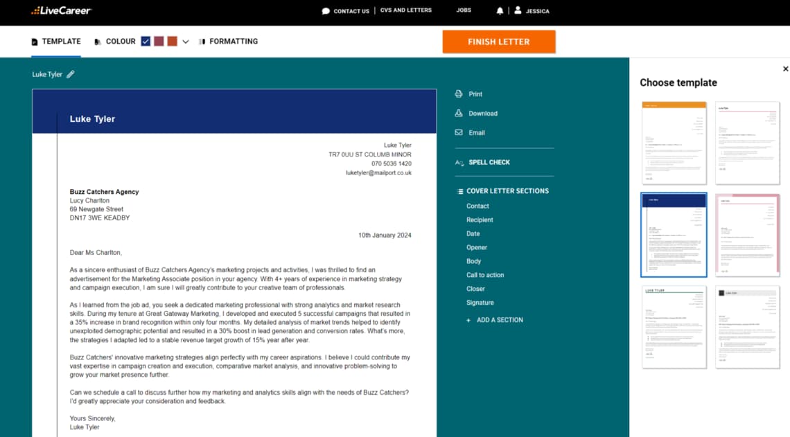 eksempel på følgebrev