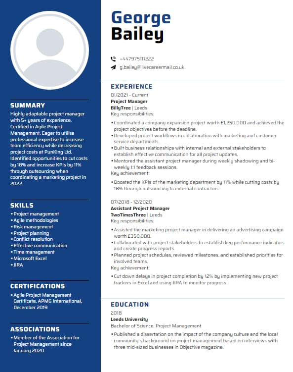 Trendy 3 CV-mal fra LiveCareer