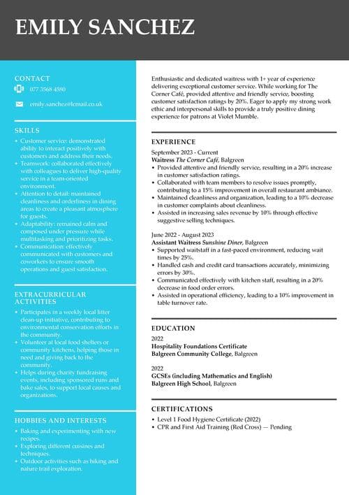 Eksempel på fritidsaktiviteter i et CV