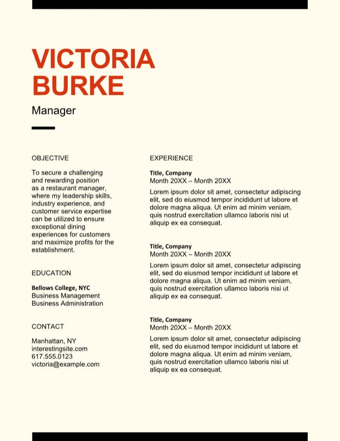 gratis Microsoft CV-mal