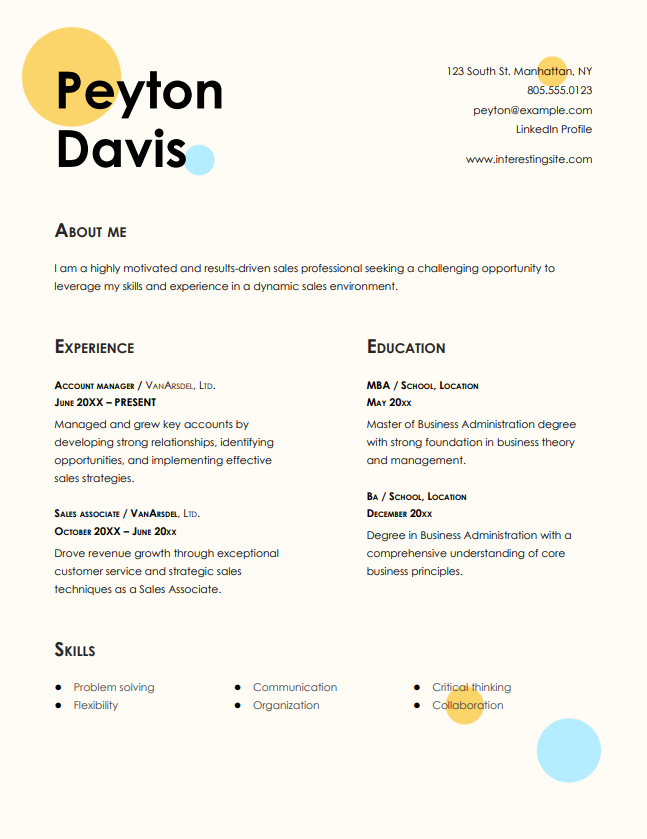 gratis CV-mal for Google Dokumenter