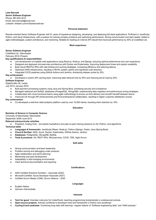 vanskelige ferdigheter for CV