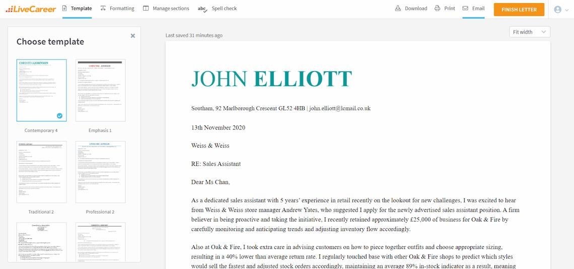 eksempel på søknadsbrev for salgsassistent