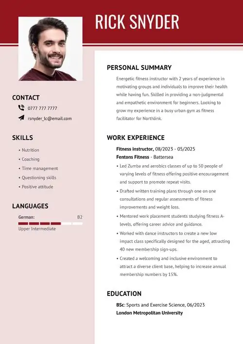 Eksempel på CV med myke ferdigheter