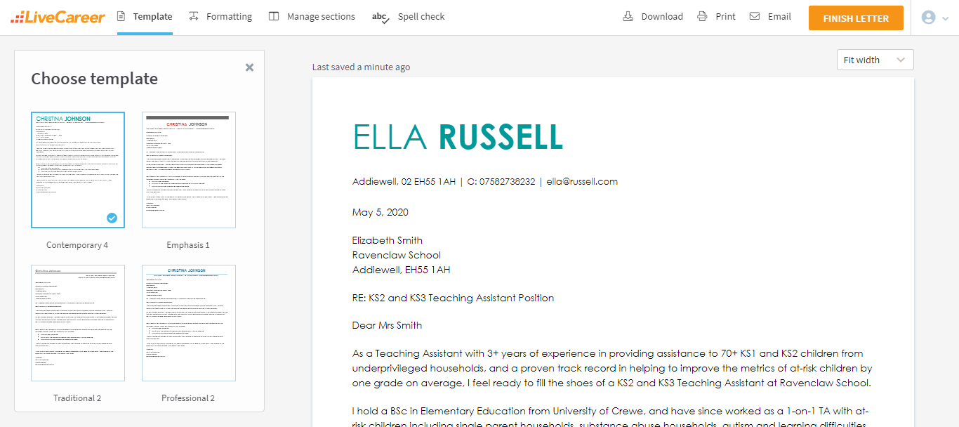 eksempel på søknadsbrev for undervisningsassistent