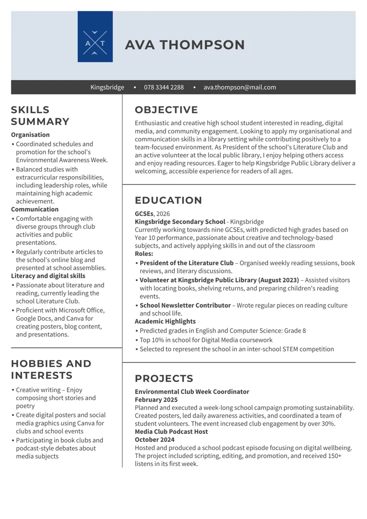 Slik bør en CV se ut for kandidater på mellomnivå - eksempel